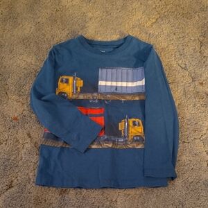 Carter's Long Sleeve Truck Graphic Tee - Navy 4T